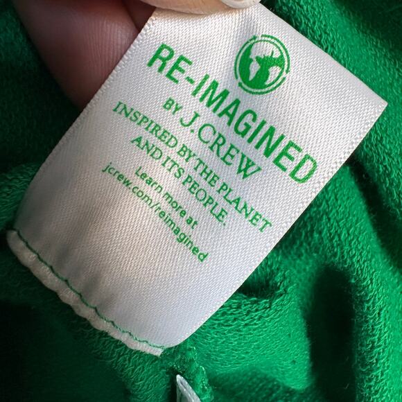 J Crew Magic Rinse Kelly Green Preppy Cotton Hoodie Athlesiure GORPCORE Y2K XL - Picture 4 of 9